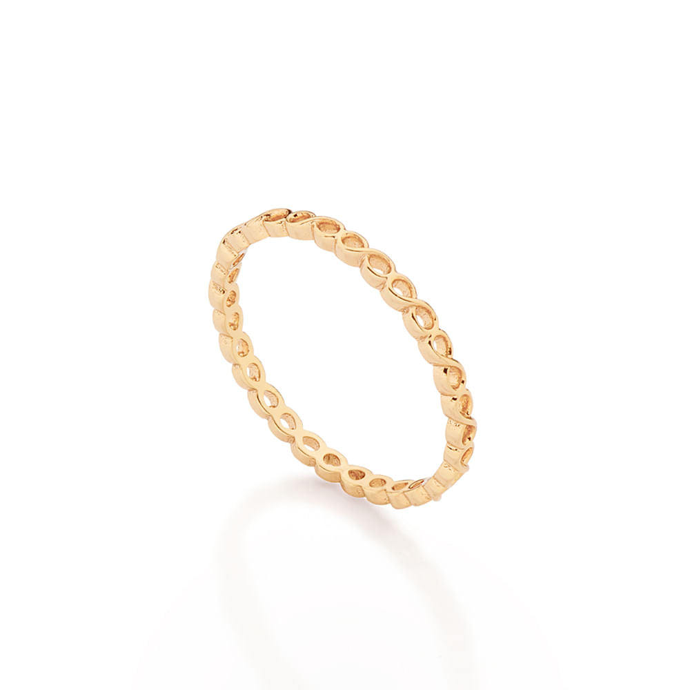 18K GOLD PLATED SKINNY INFINITY RING - 5136231400