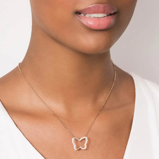 18K GOLD PLATED BUTTERFLY PENDANT CHOKER -  5325615000