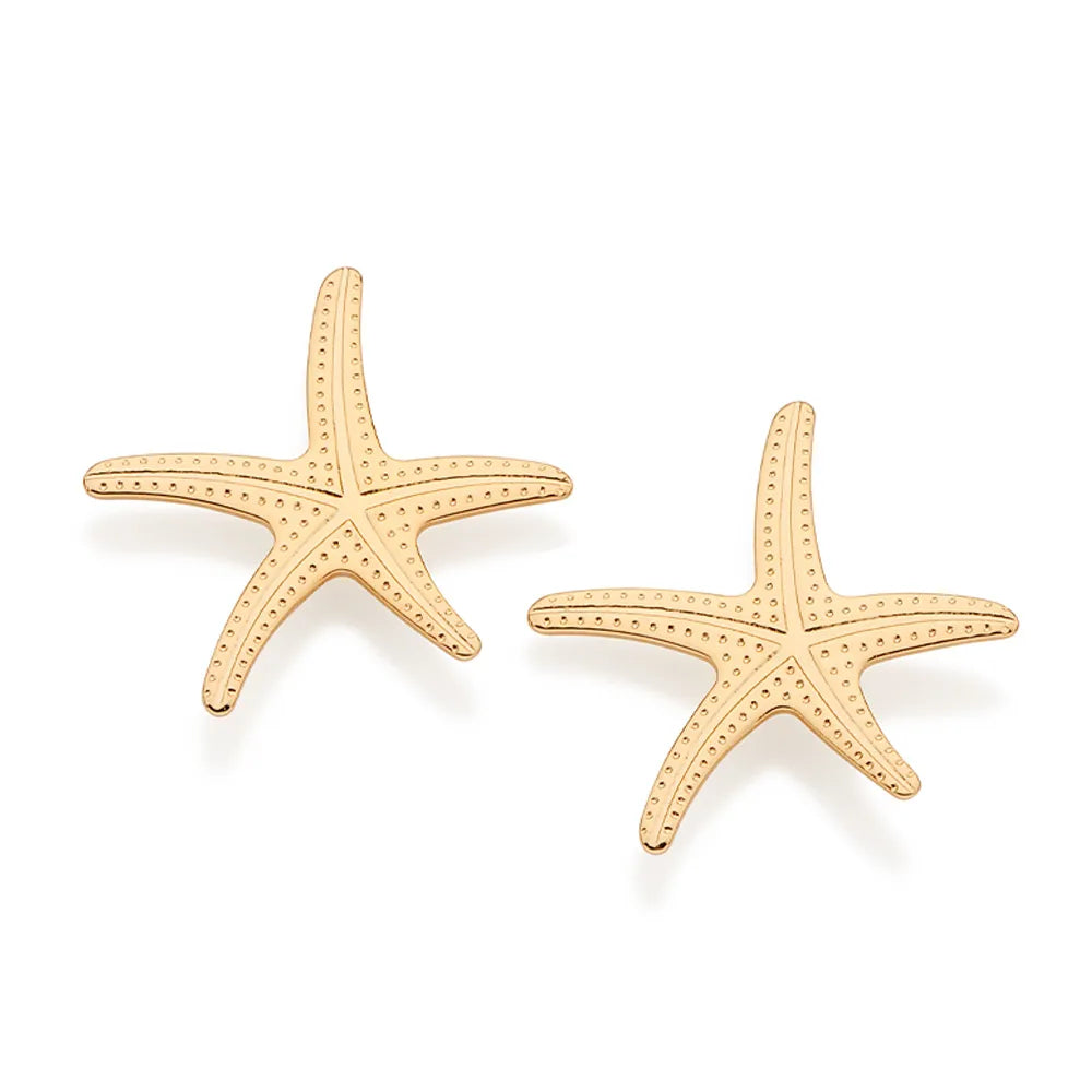 18K GOLD PLATED STARFISH EARRINGS - 5276090000