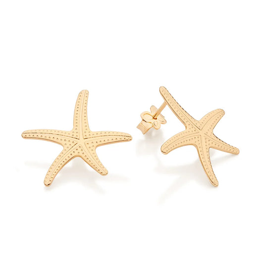 18K GOLD PLATED STARFISH EARRINGS - 5276090000