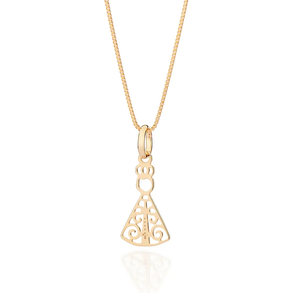 18K Gold-Plated Our Lady of Aparecida Pendant - 5428830072