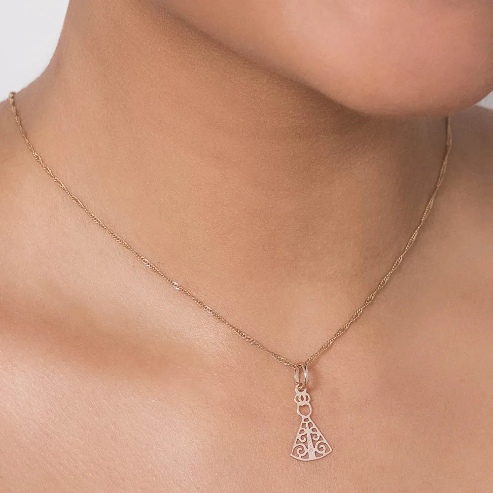 18K Gold-Plated Our Lady of Aparecida Pendant - 5428830072